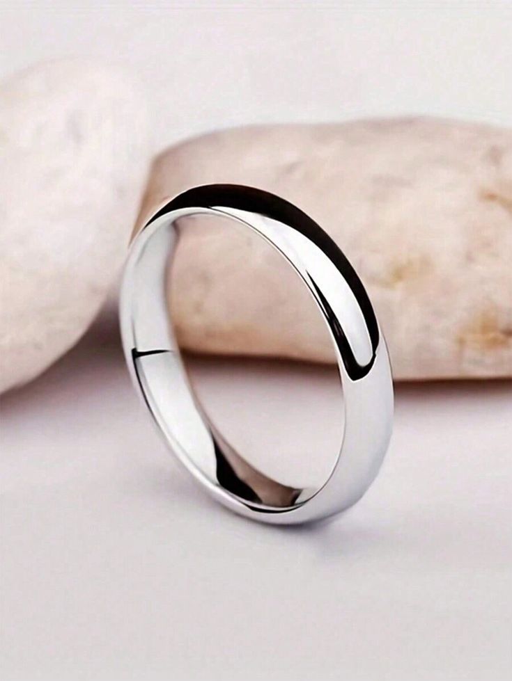 anillo liso, anillo de hombre, anillo de mujer, anillo plateado, anillo de plata