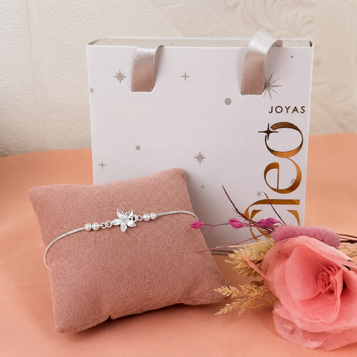 Pulsera Azalea Regulable Plata Plateado