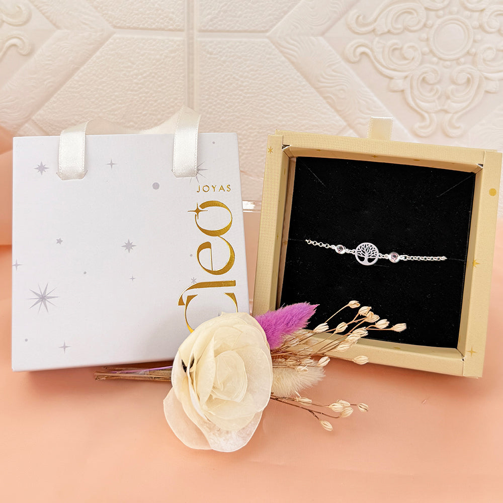 Pulsera Abundancia con Piedra Plata