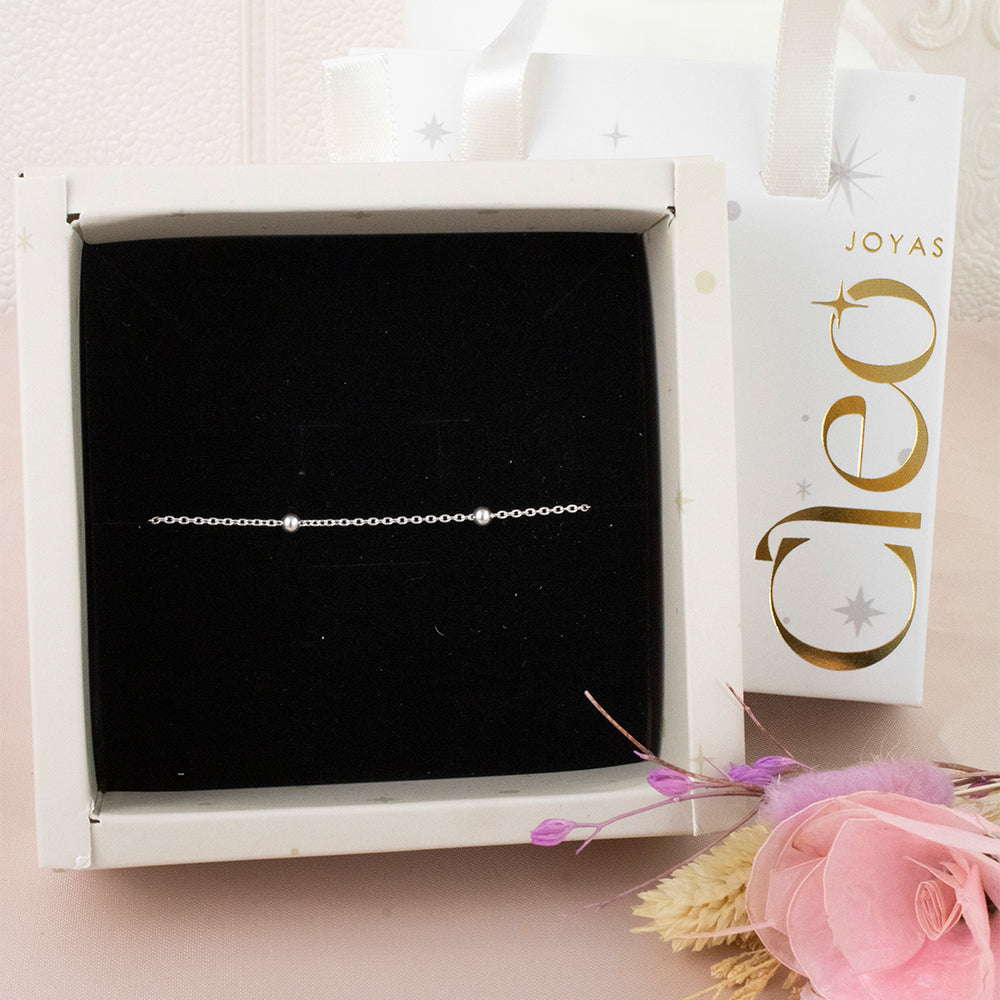 Pulsera Danae Bolitas Plata