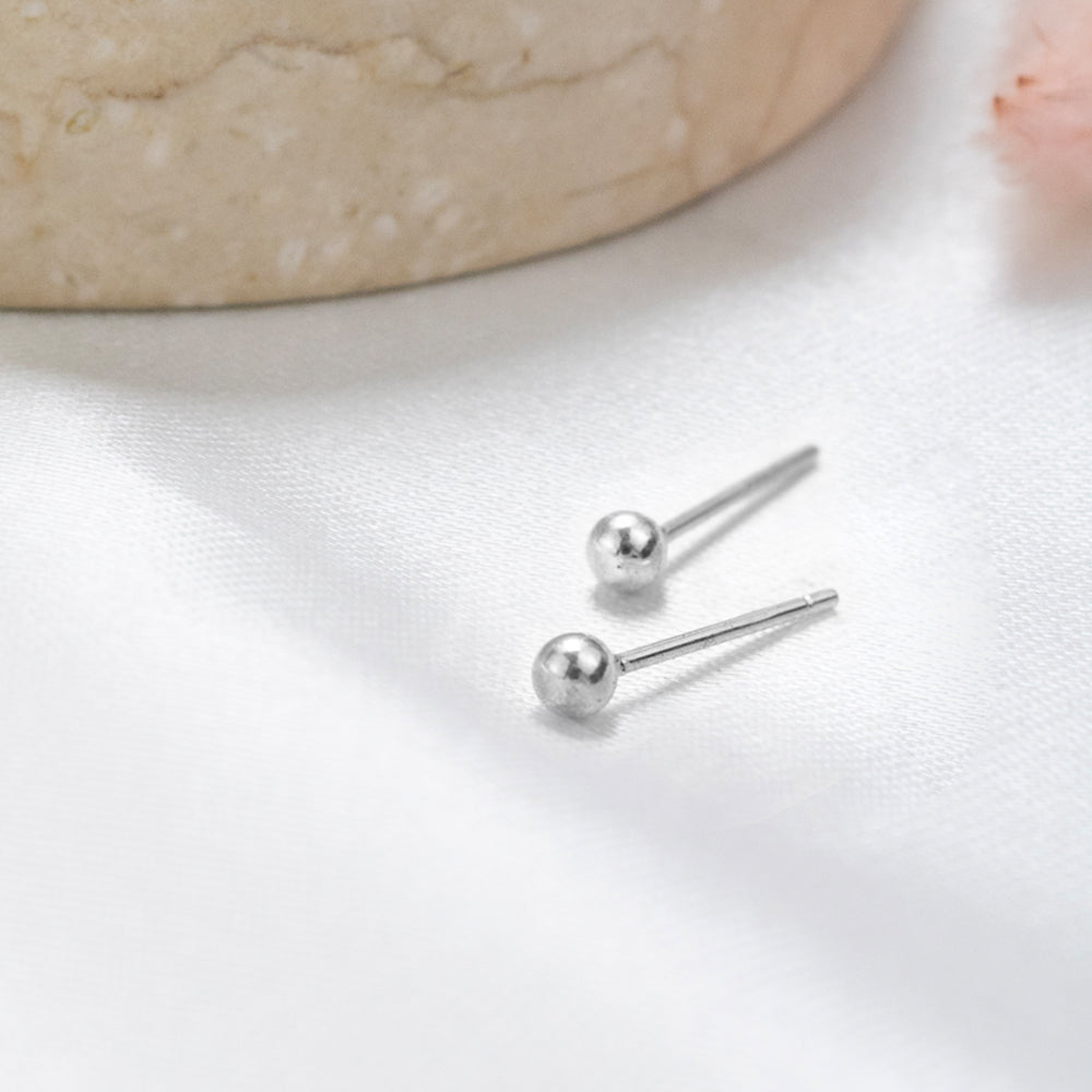 Arete Bombita 2mm Plateado Plata