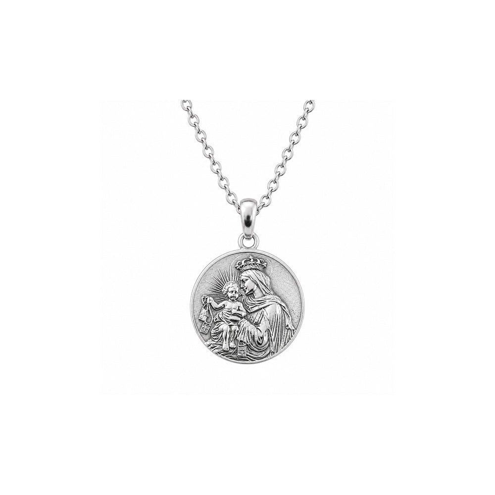 Collar Virgen del Carmen Plata Plateado